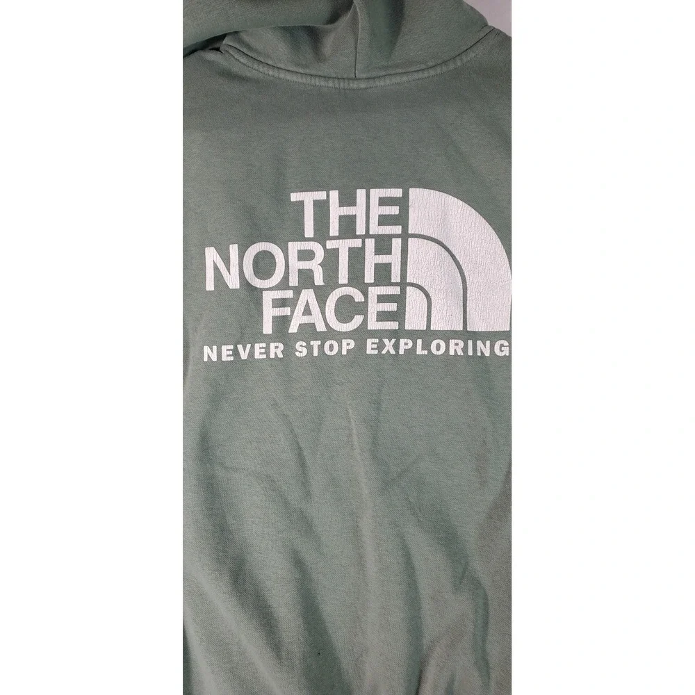 The North Face Mens Hoodie Green Pullover Hooded Sweatshirt‎ Size Small